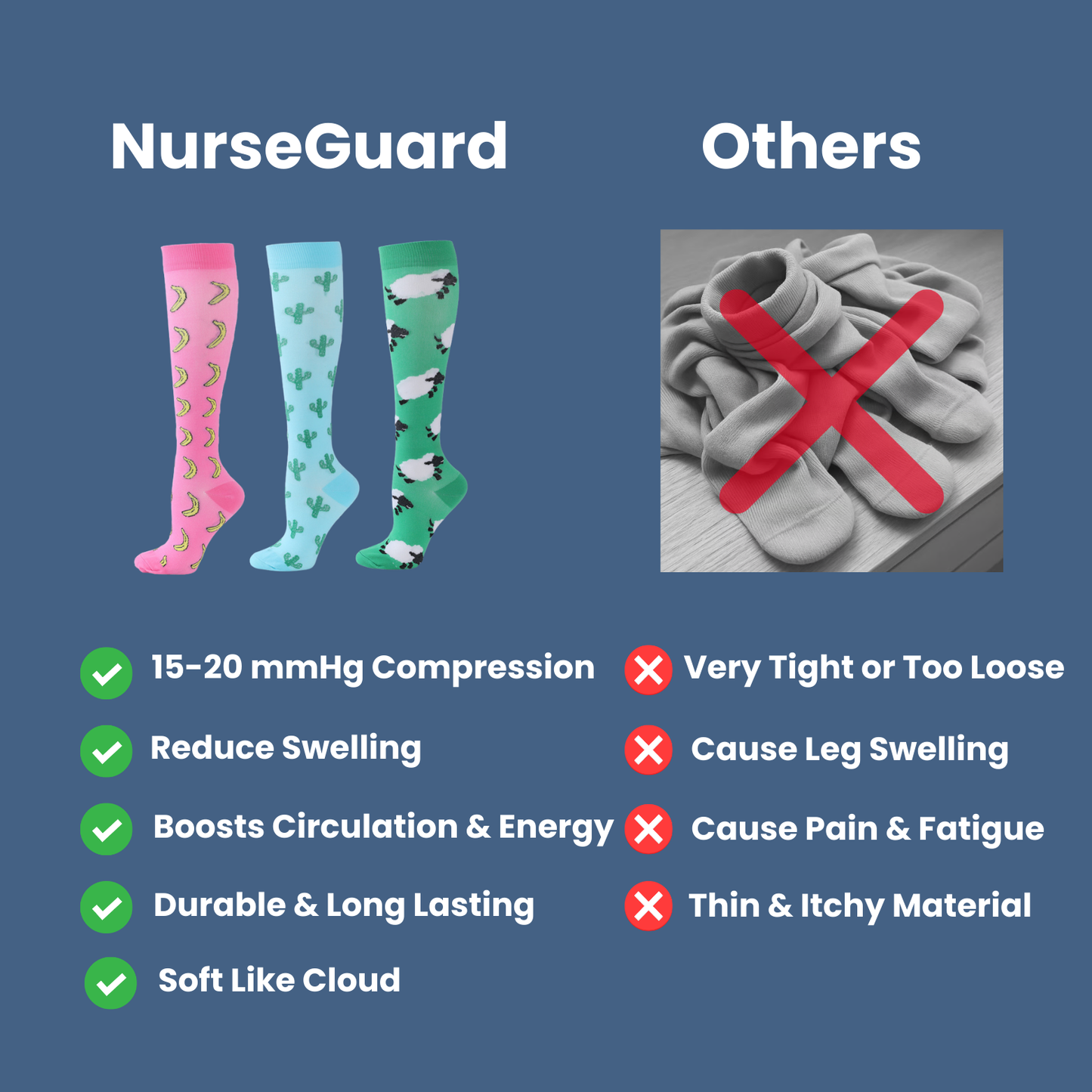Protect your legs from swelling and varicose veins with NurseGuard